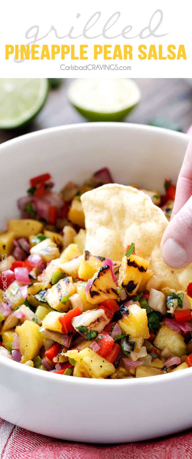 Grilled Pineapple Pear Salsa